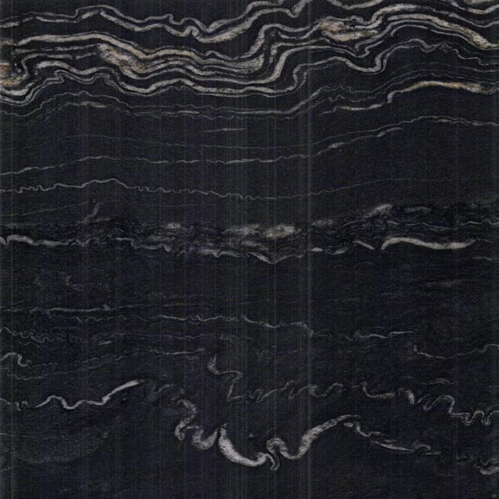 Black and gold veined marble surfaces indoor